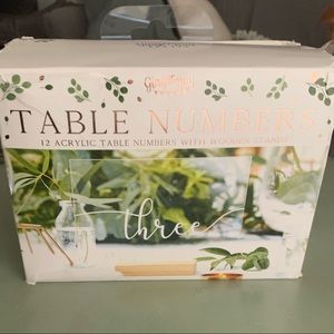 GingerRay Acrylic Table Numbers (up to 12)
